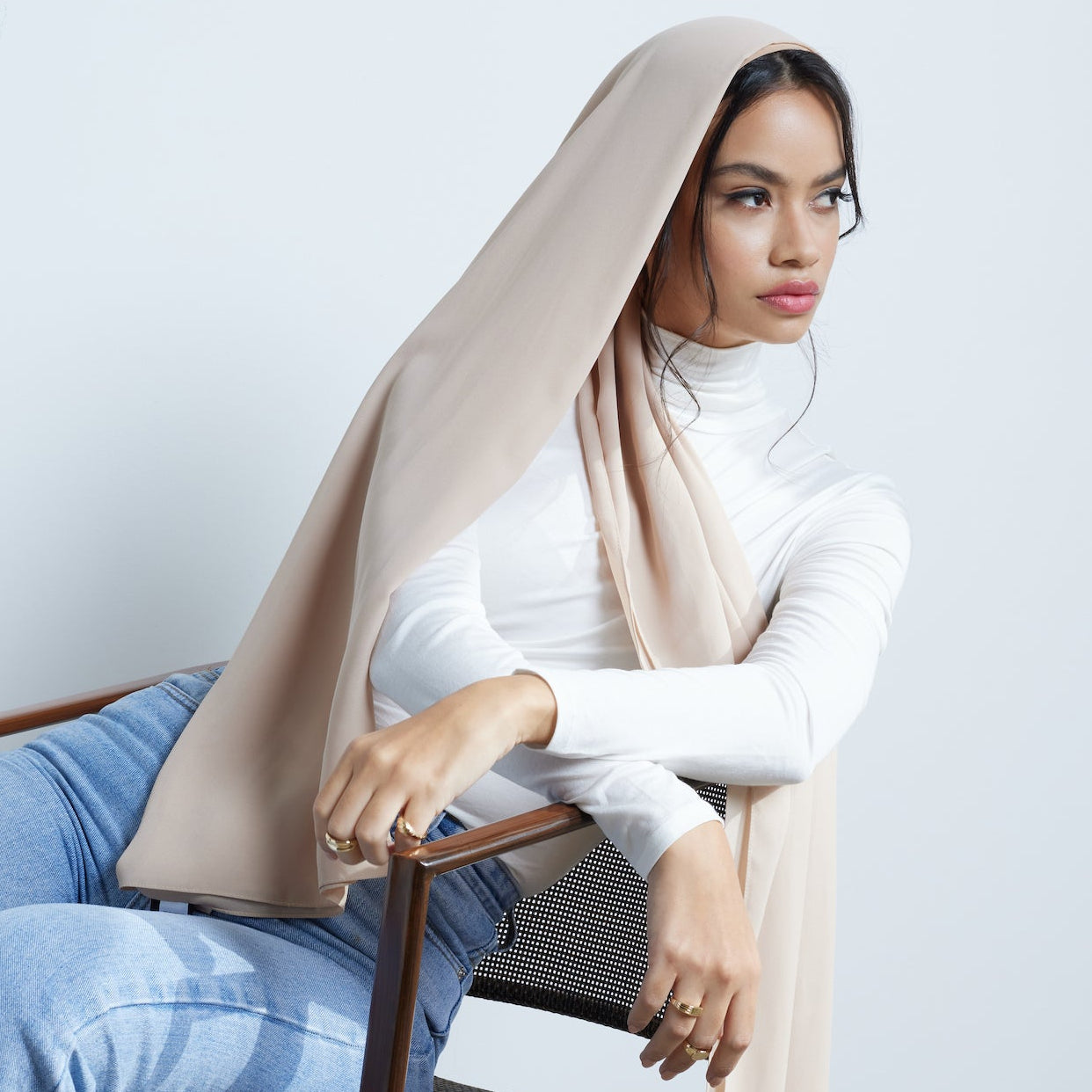 Latte Chiffon Hijab