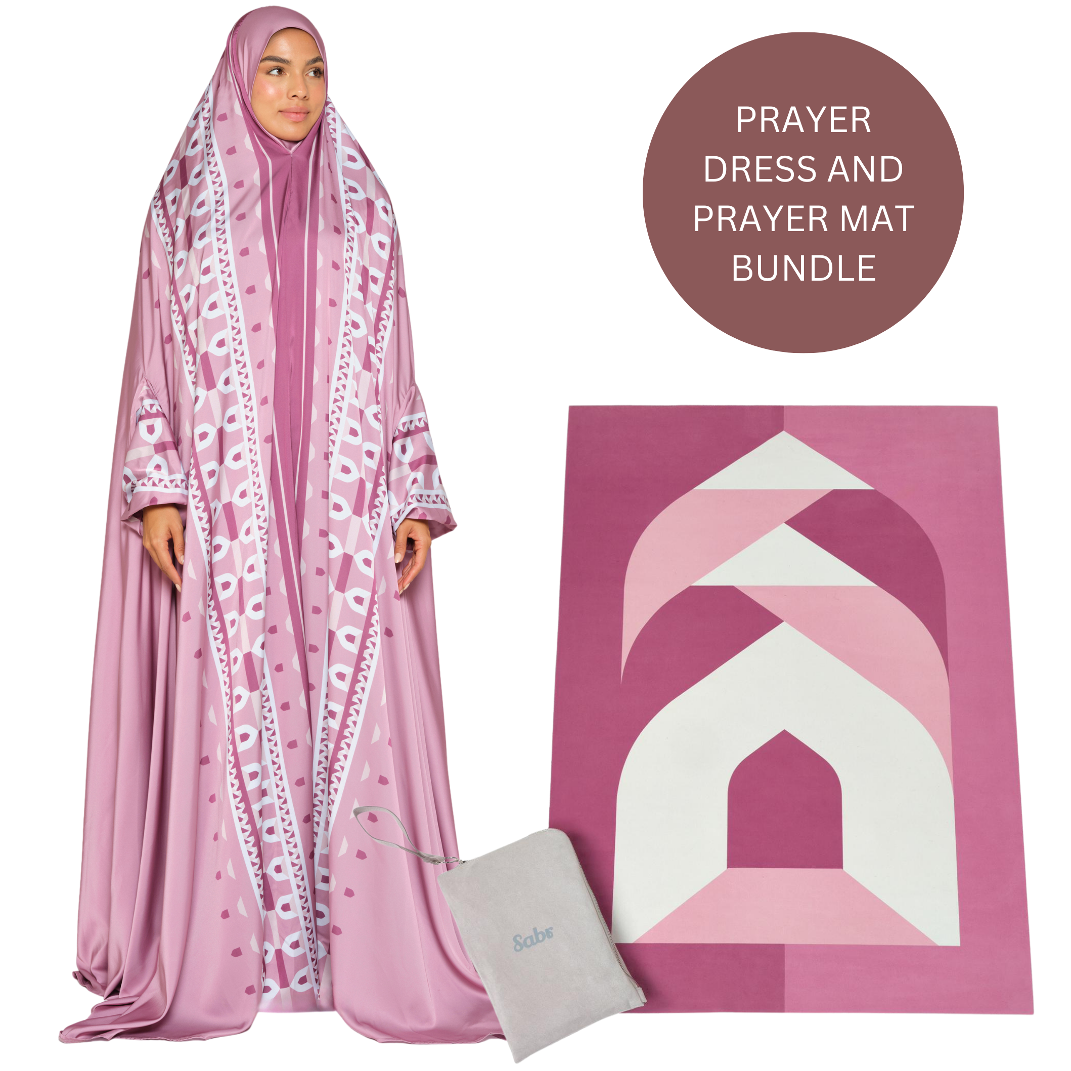 'Casablanca' Prayer Dress & Compact Prayer Mat Bundle