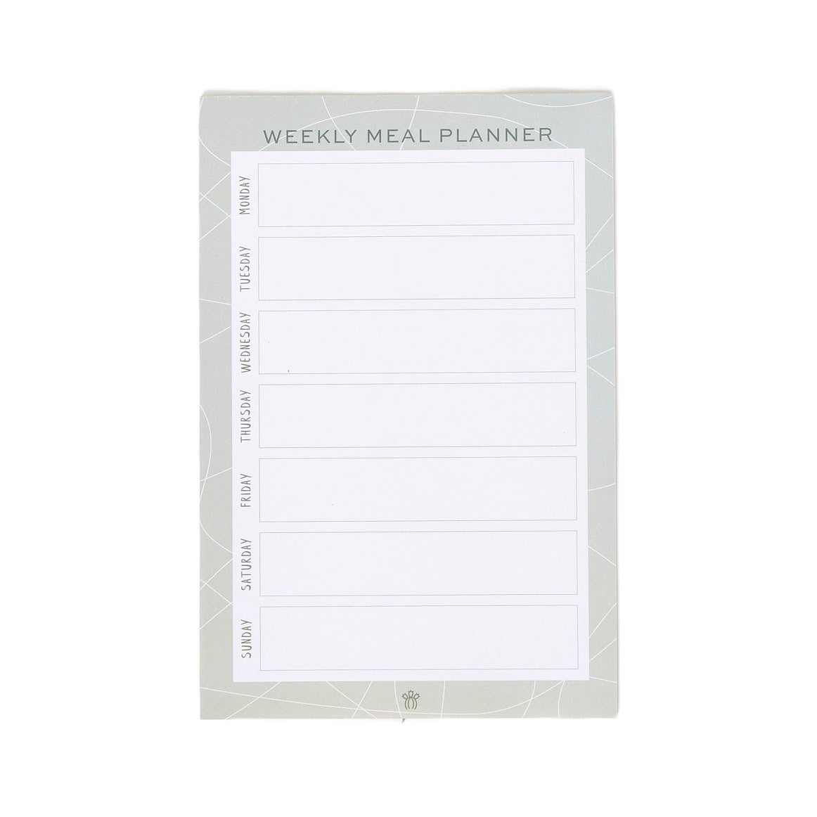 Swirl Weekly Meal Planner & Shopping list with magnetic panel on the back of each