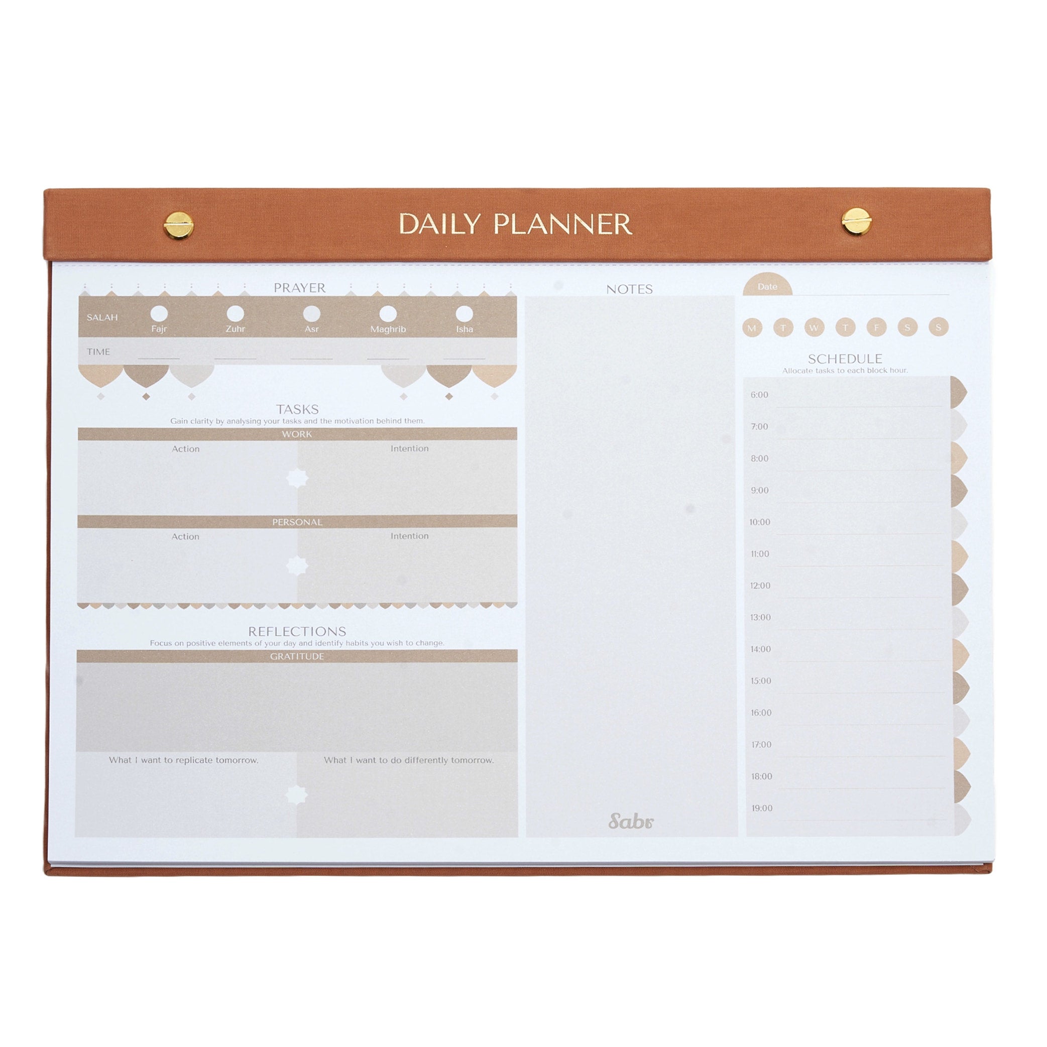 A4 Linen Daily Planner With Prayer Markers