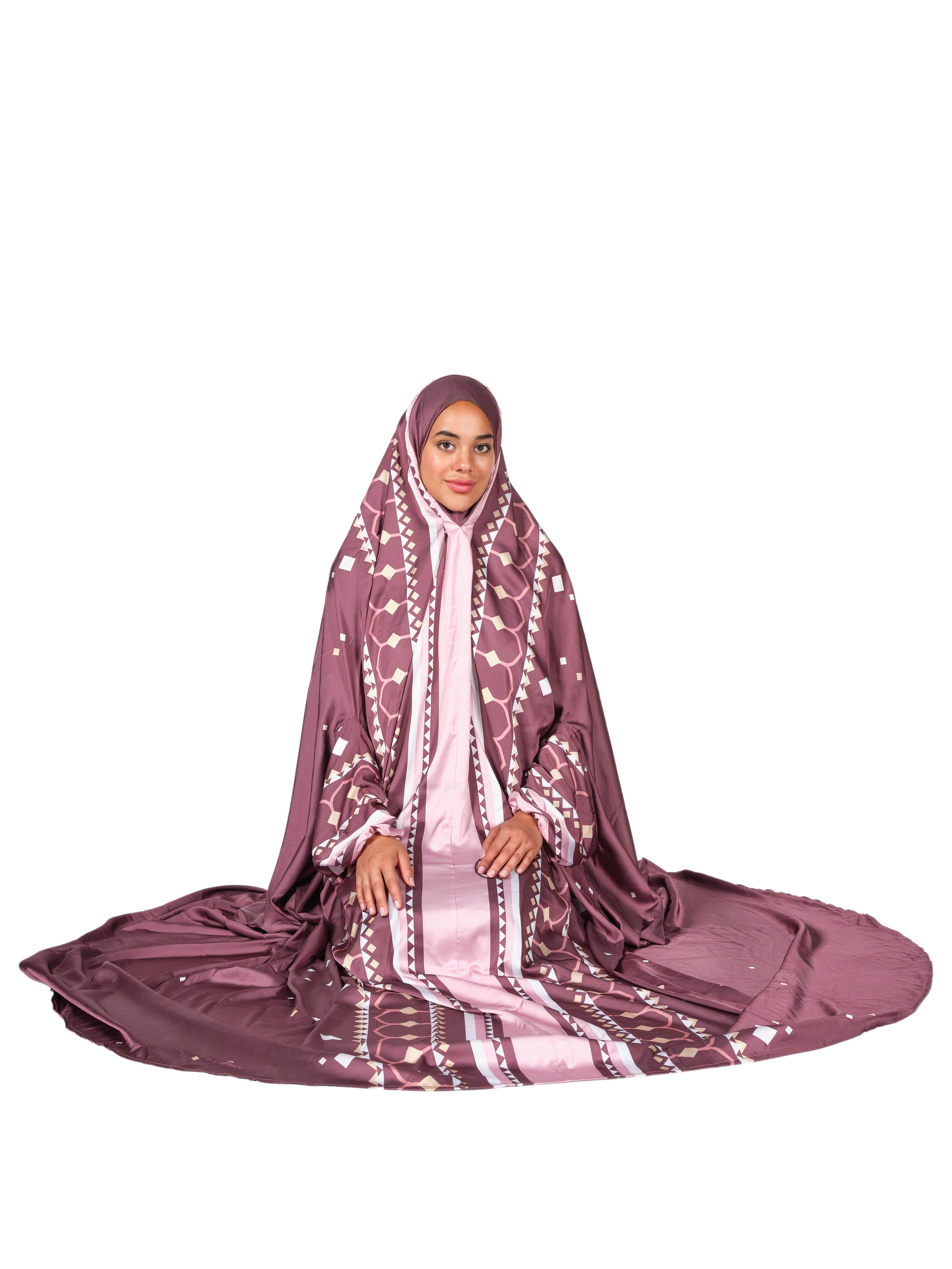 'Lahore' Prayer Dress & Pocket Prayer Mat Bundle
