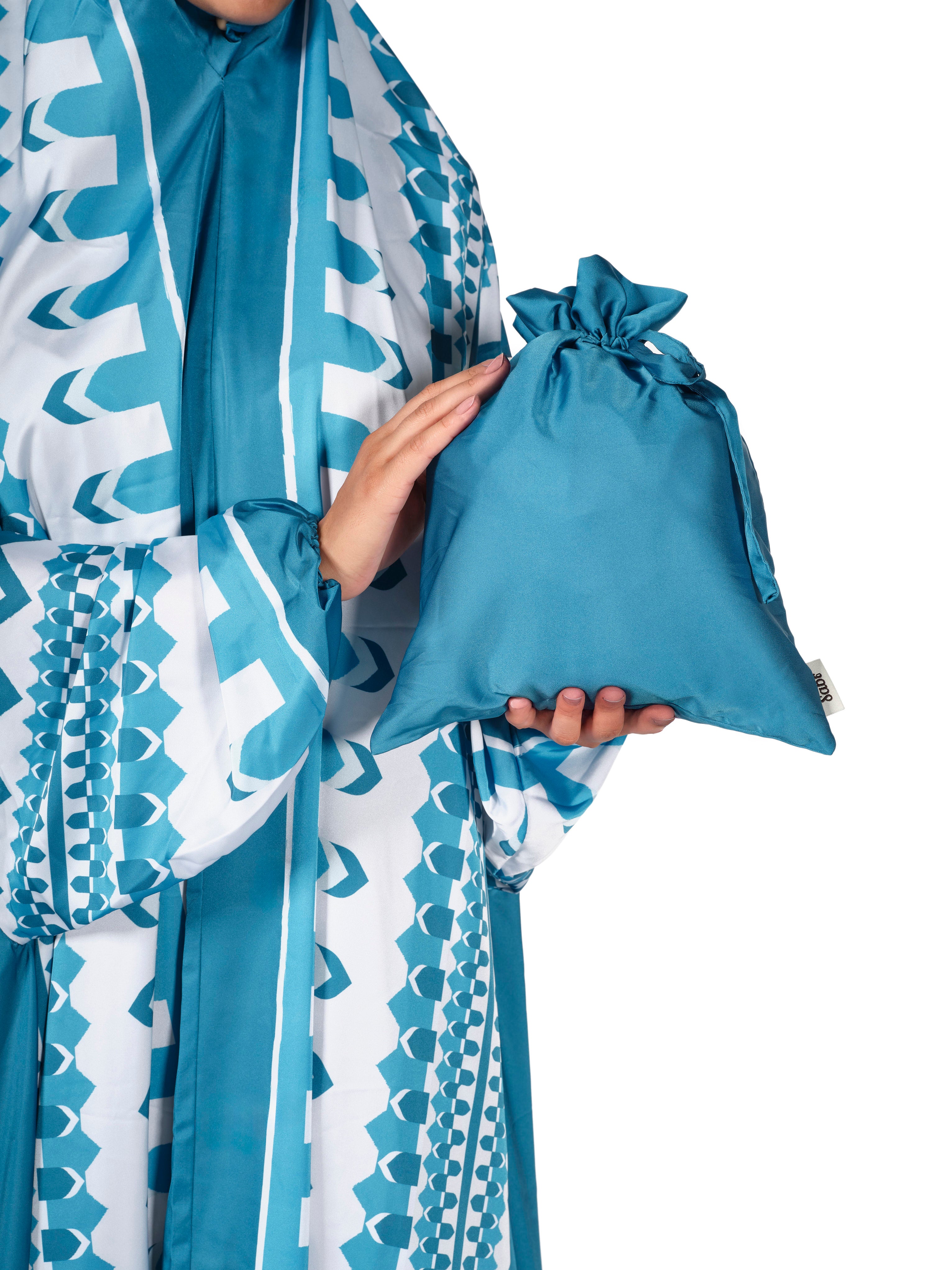 'Manama' Prayer Dress & Compact Prayer Mat Bundle
