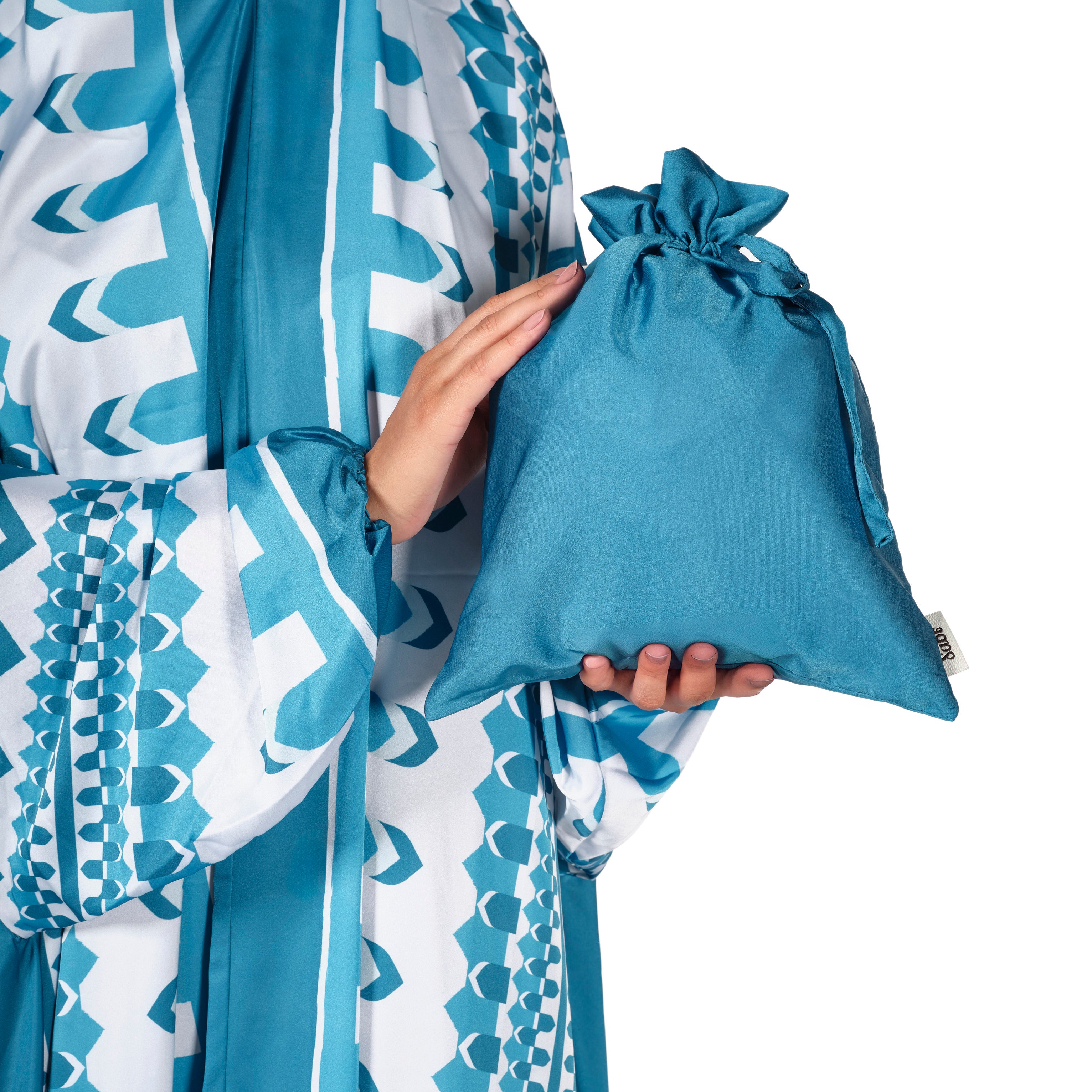 'Manama' Prayer Dress With Pouch, Blue