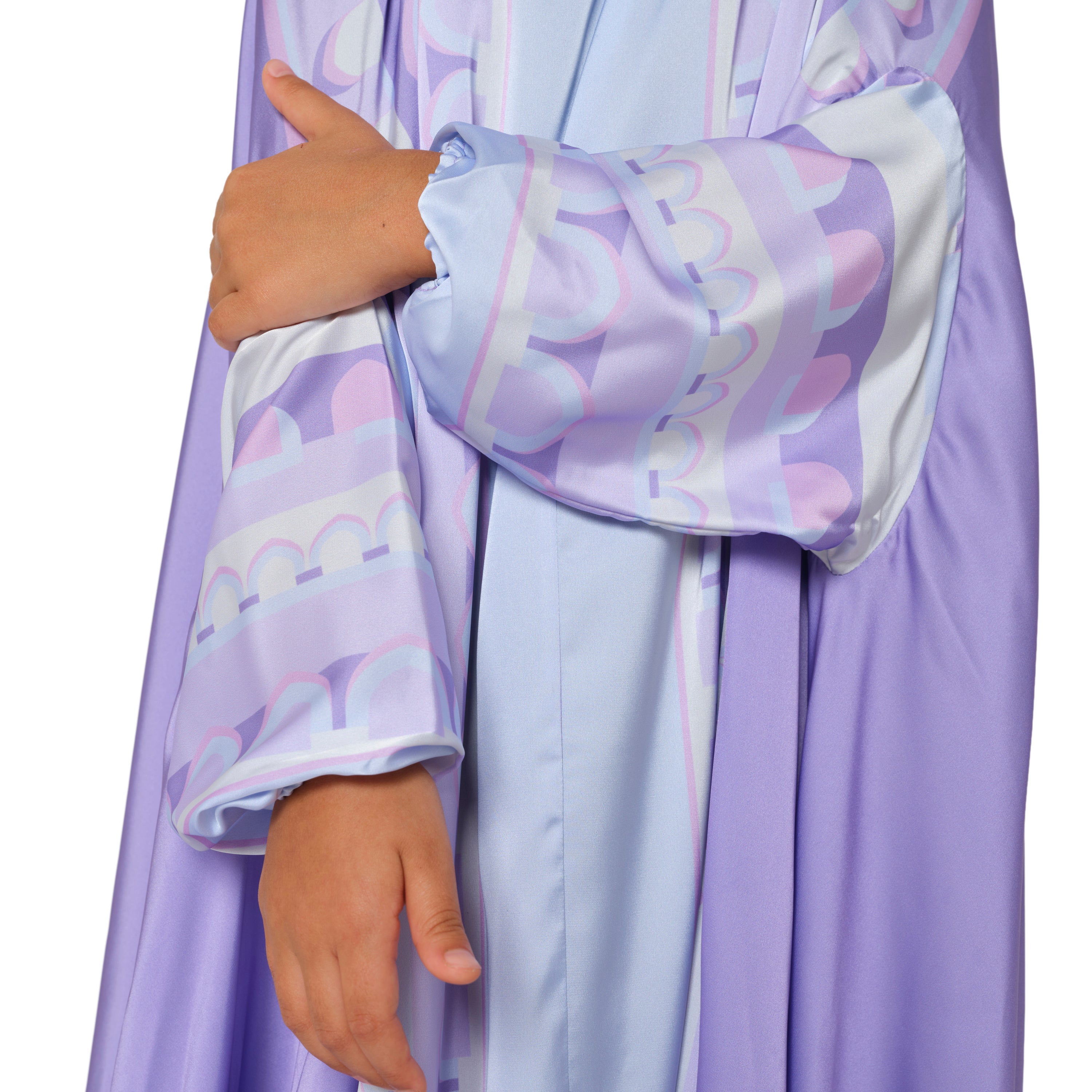 'Baghdad' Kids Prayer Dress With Pouch, Purple