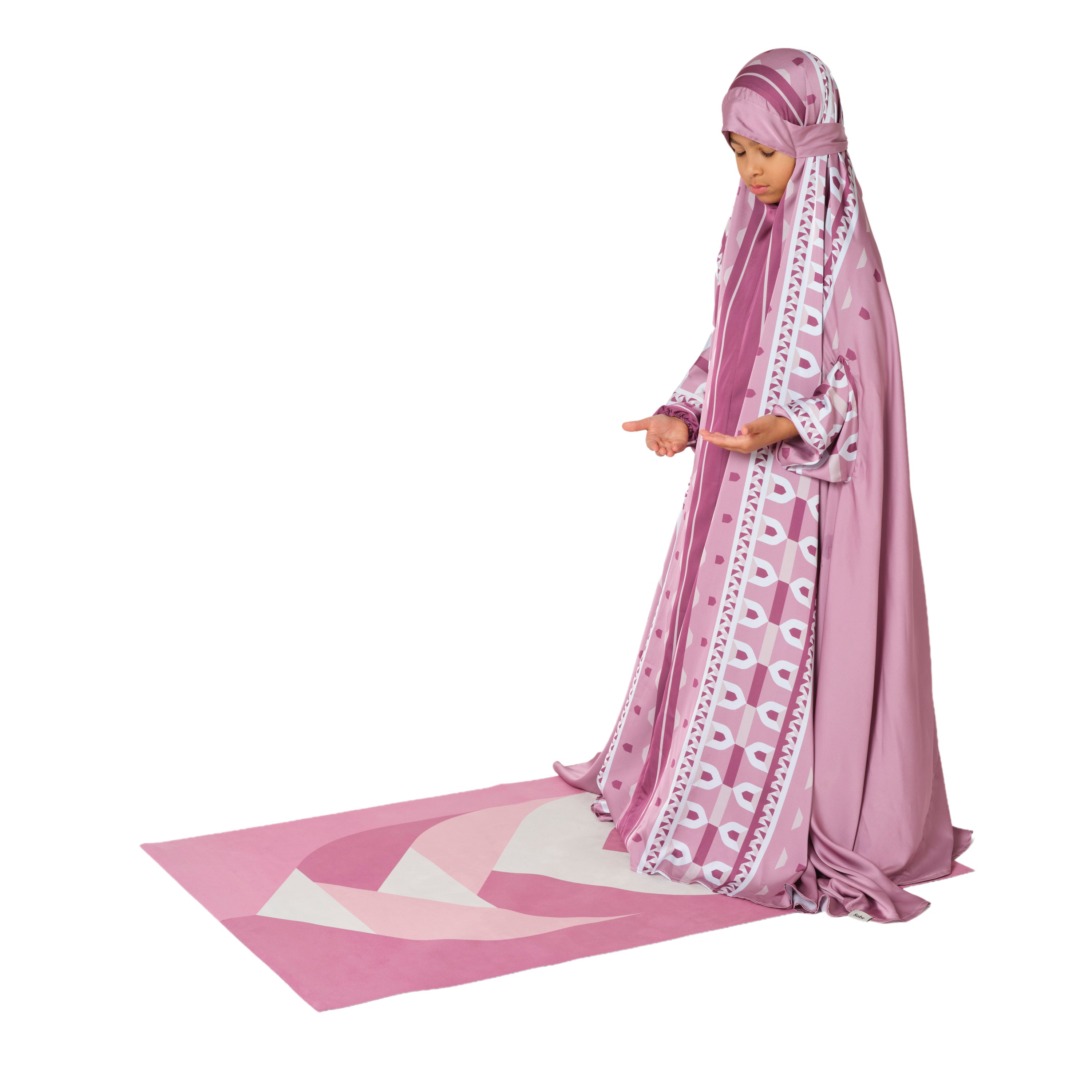'Casablanca' Kids Prayer Dress & Compact Prayer Mat Bundle