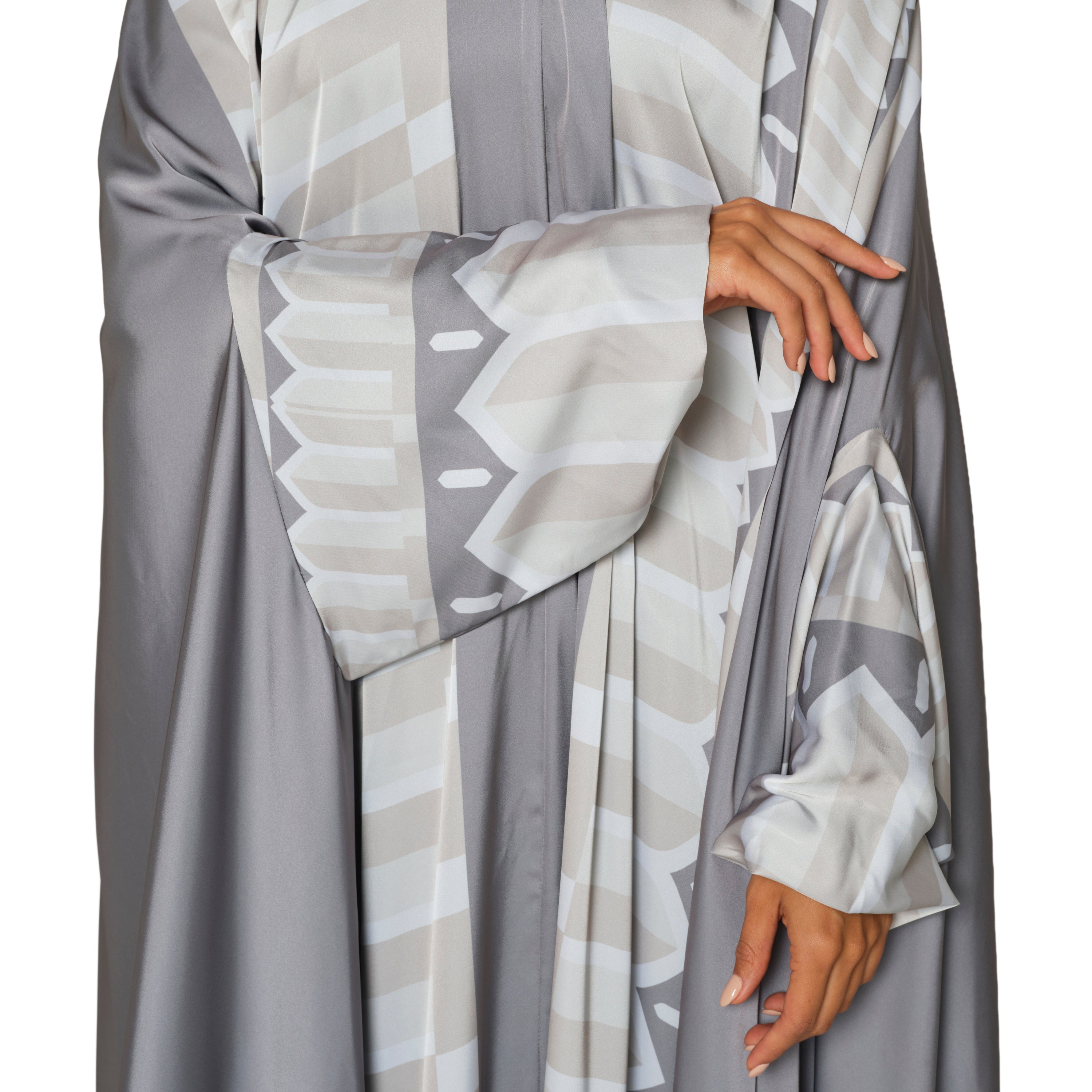 'Sharjah' Prayer Dress With Pouch, Pewter