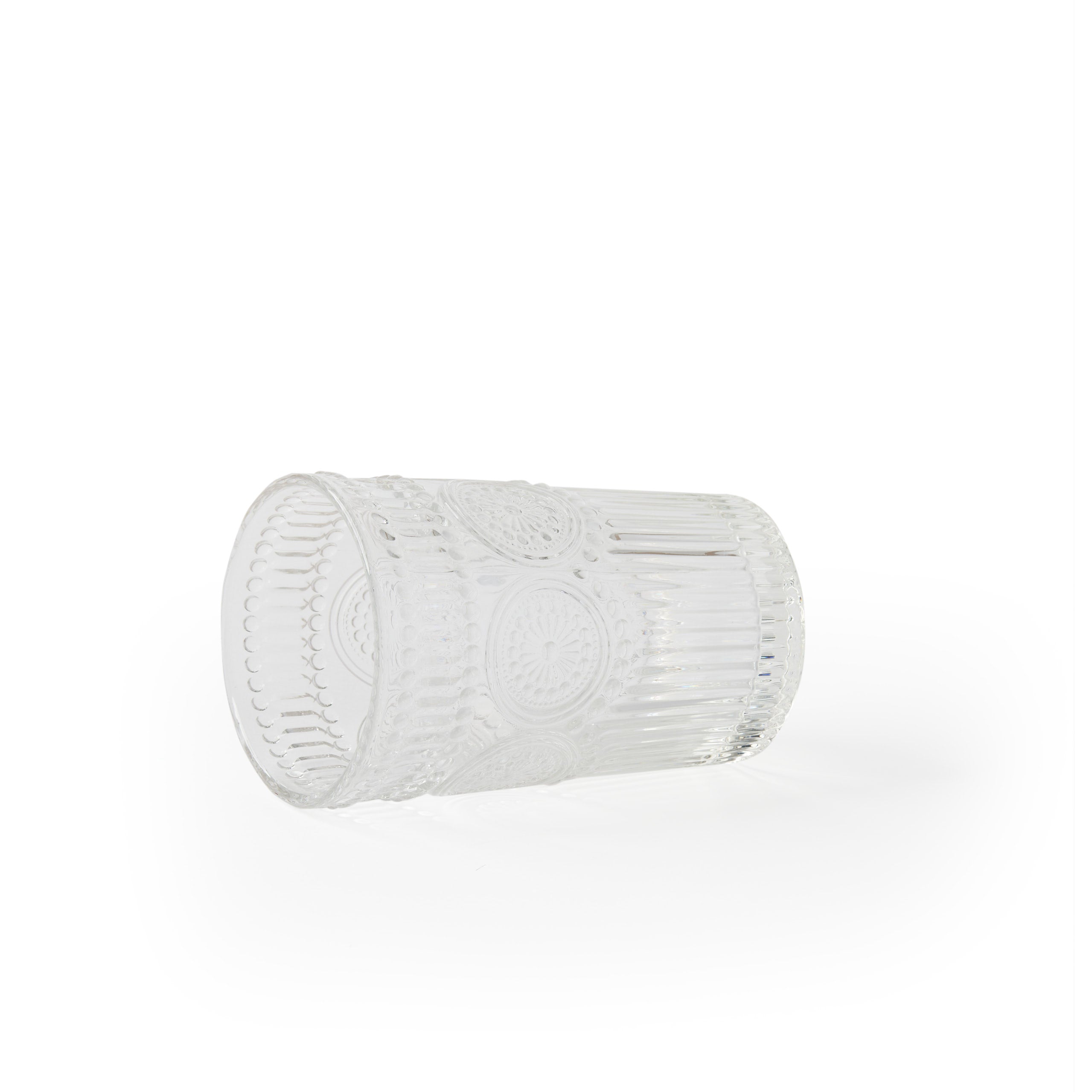 'Ray' Sunflower Ribbed Glass