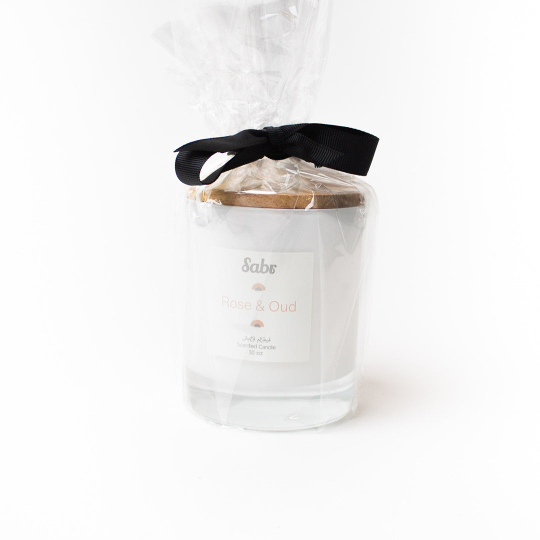 Rose & Oud 10oz woodwick candle