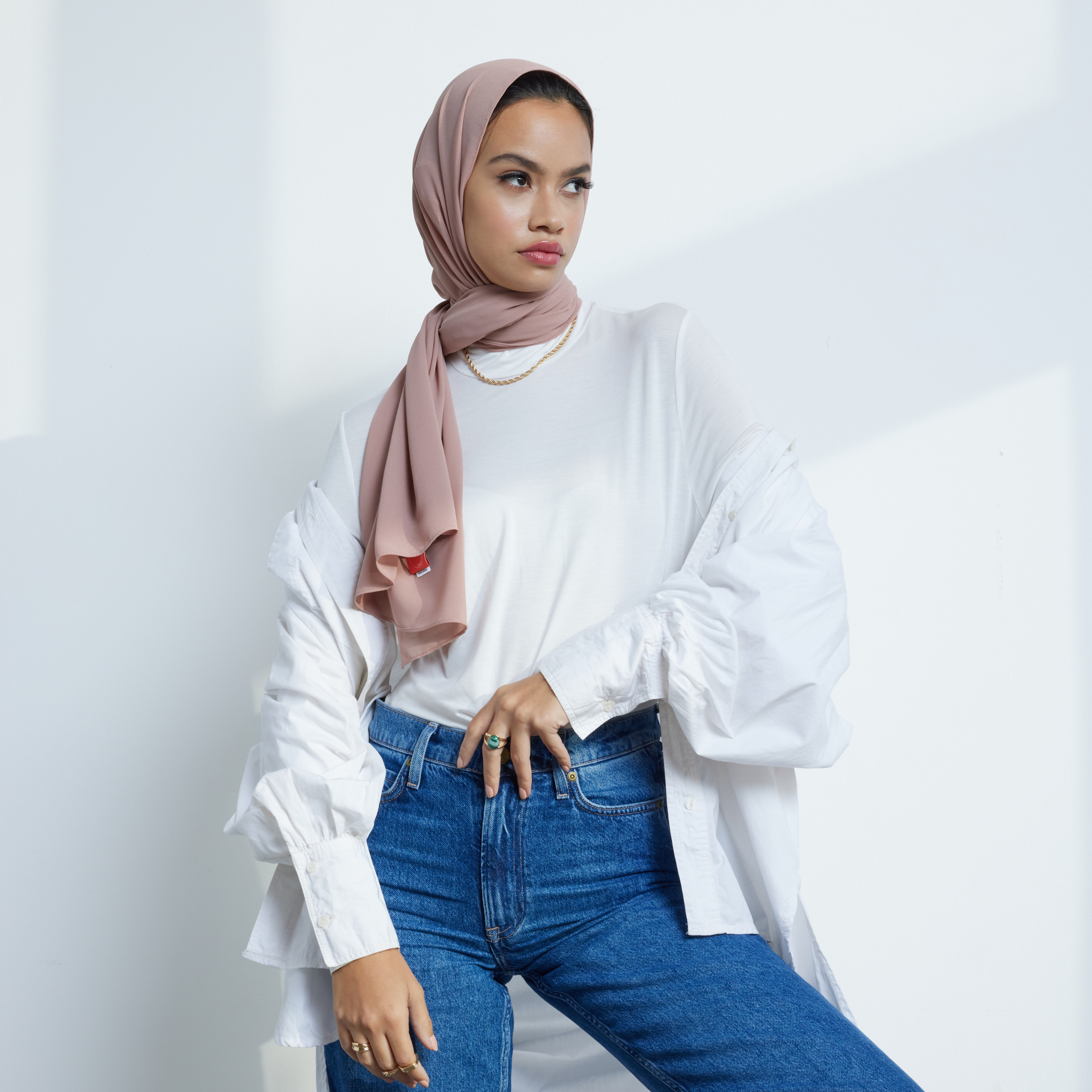 حجاب شيفون المنك