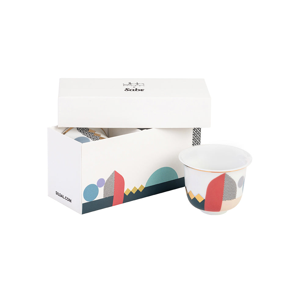 Gift Set of 2 'Layalee' Arabic Coffee Cups