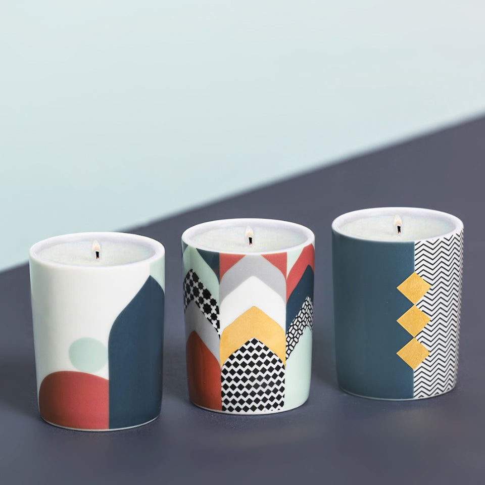 'Layalee' Chevron Blooming Oud Candle - 60g