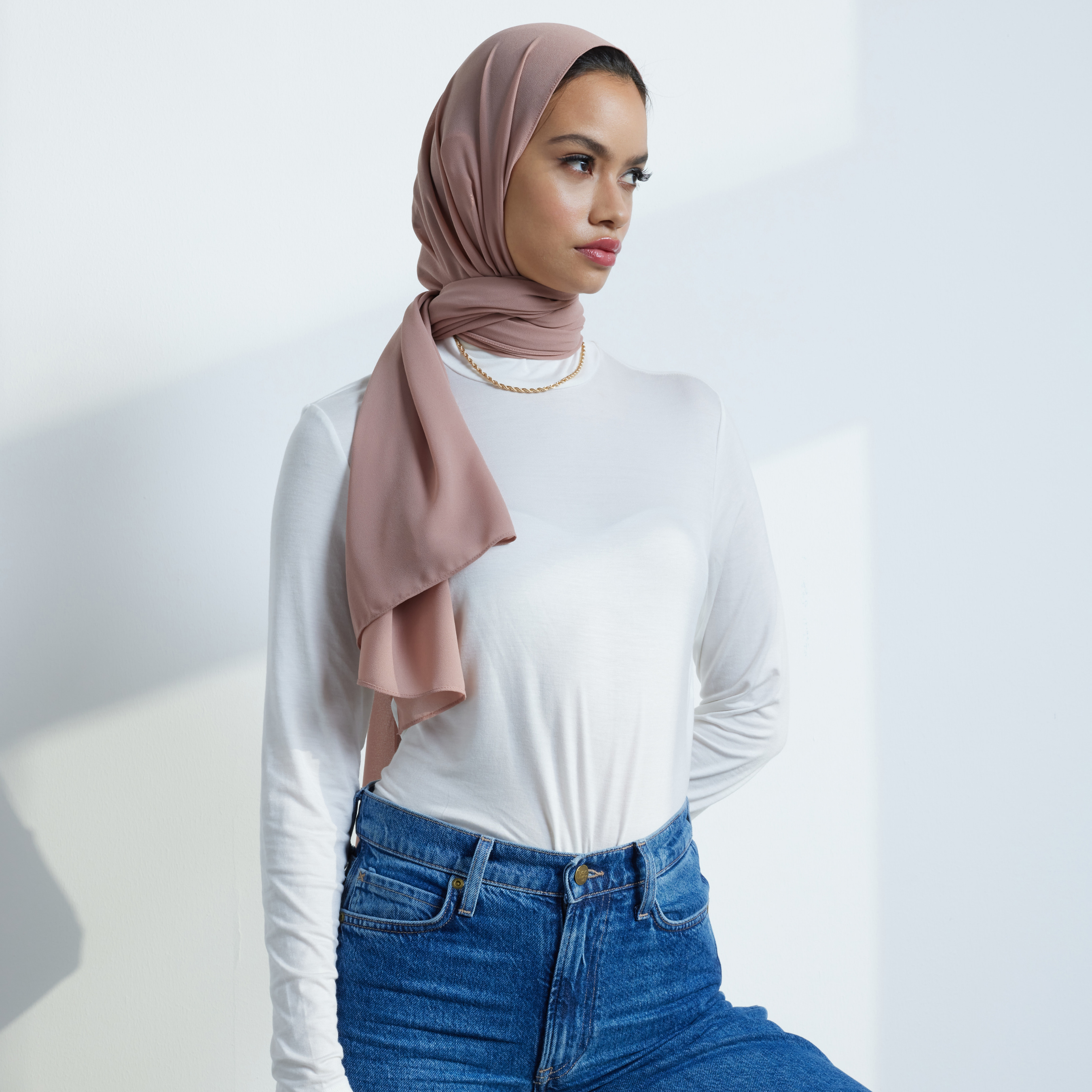 حجاب شيفون المنك
