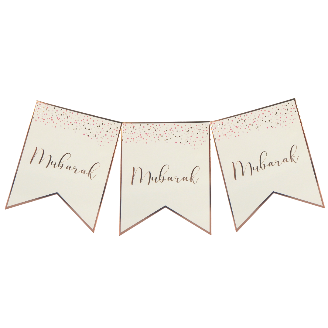 Mubarak Confetti Party Banner