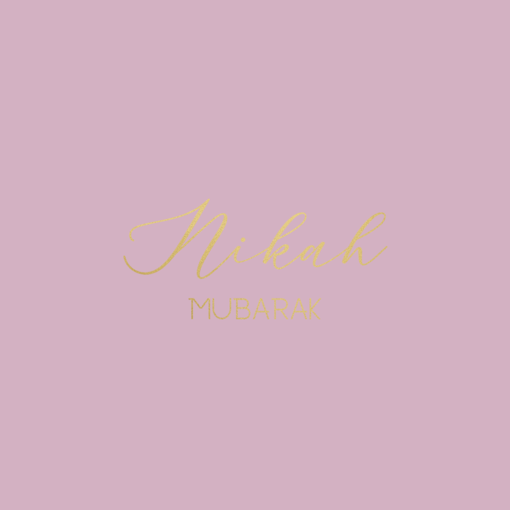 Luxury Foiled Greeting Card - Nikah Mubarak