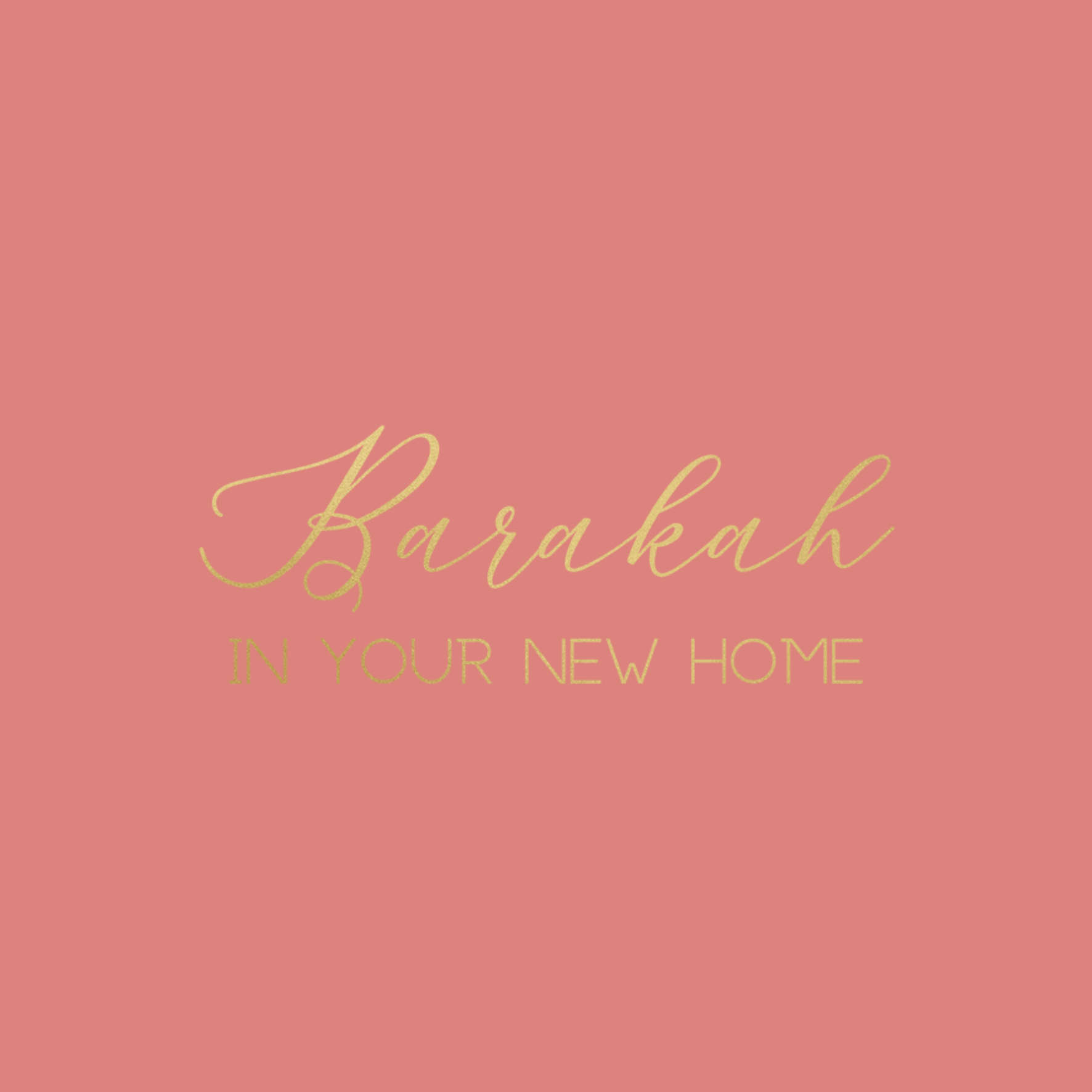 Luxury Foiled Greeting Card - Barakah In Your New Home