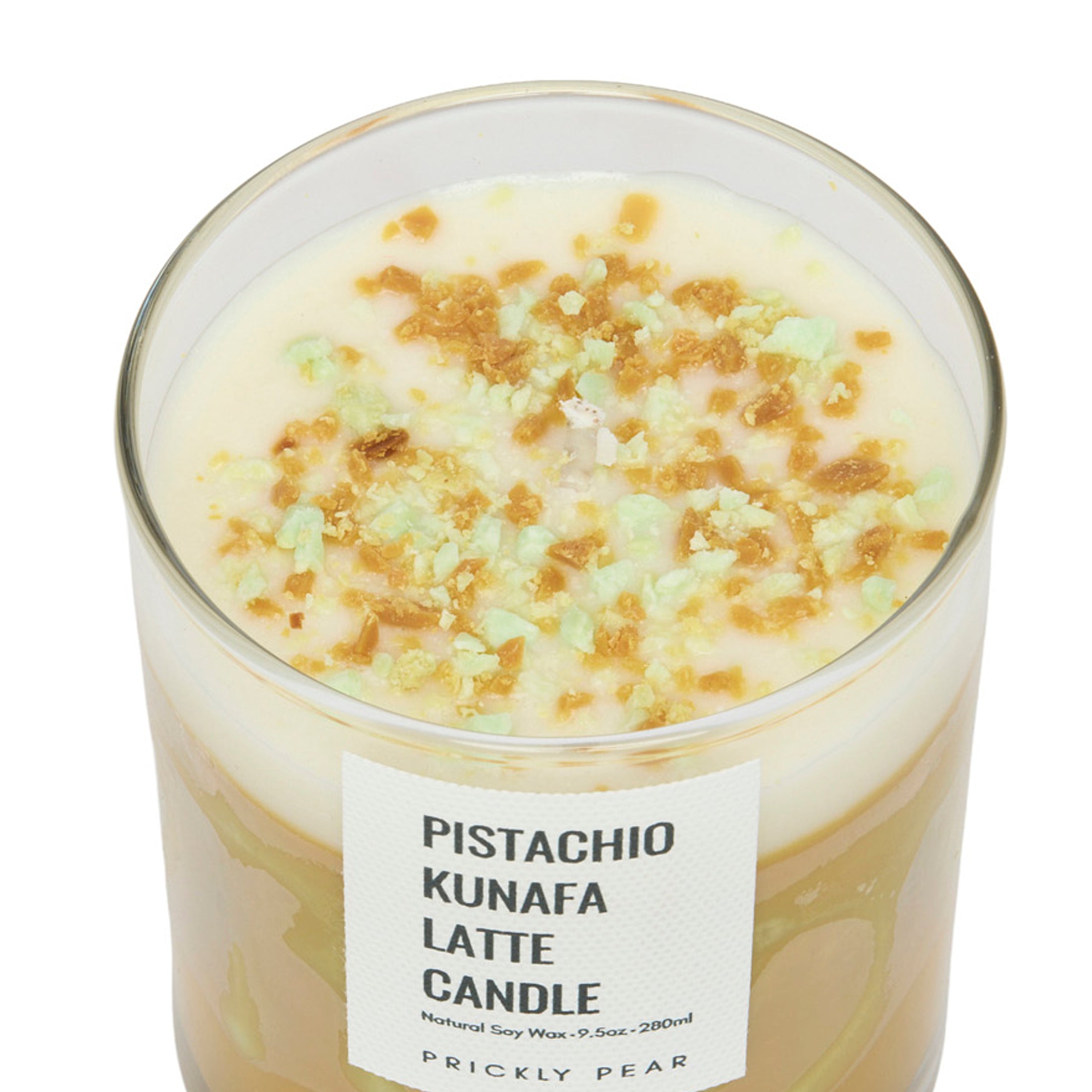 Pistachio Kunafa Latte Candle