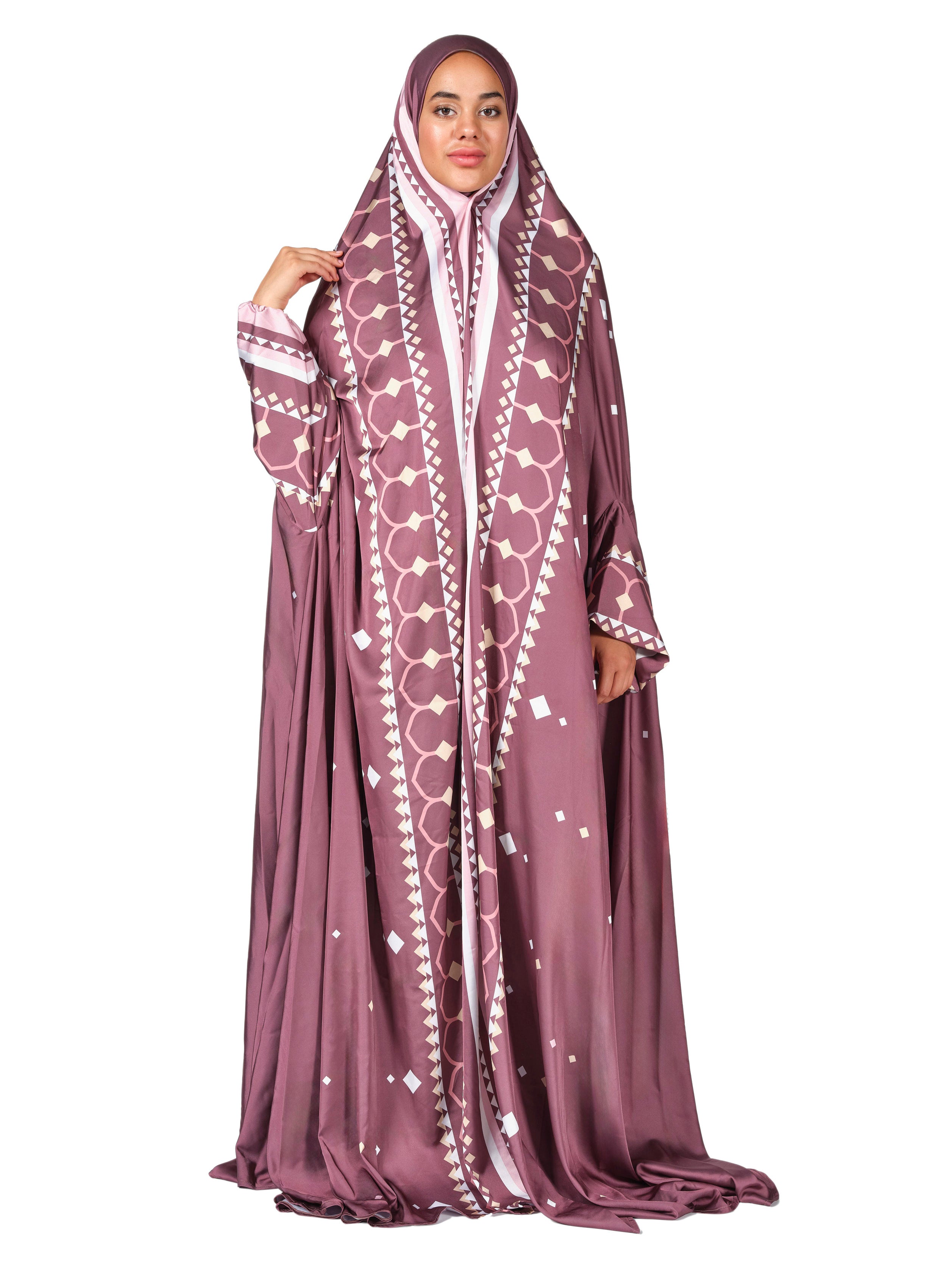 'Lahore' Prayer Dress & Pocket Prayer Mat Bundle
