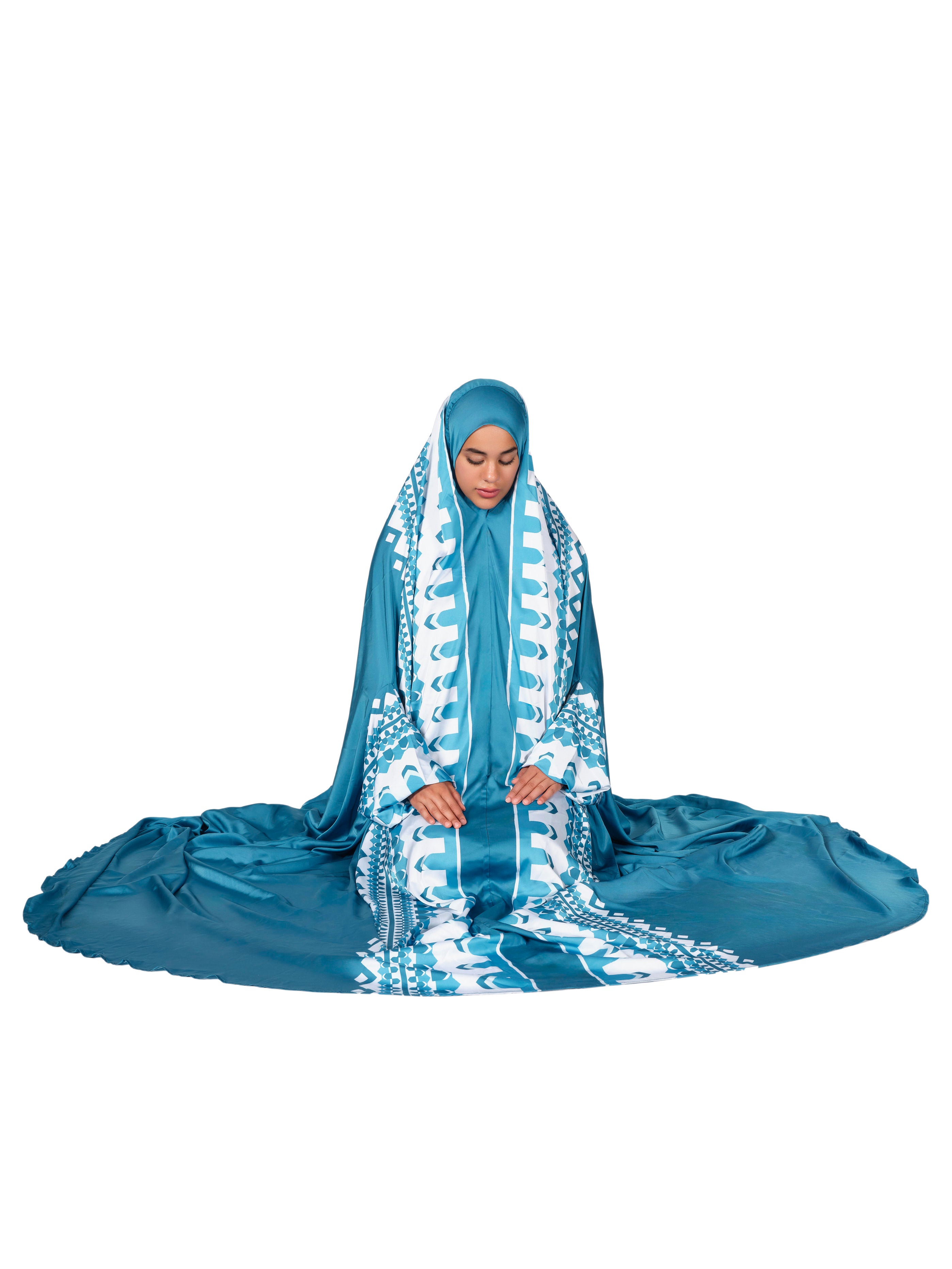 'Manama' Prayer Dress & Pocket Prayer Mat Bundle
