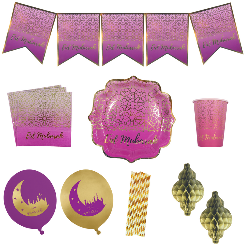 Purple & Gold Eid Party In A Box