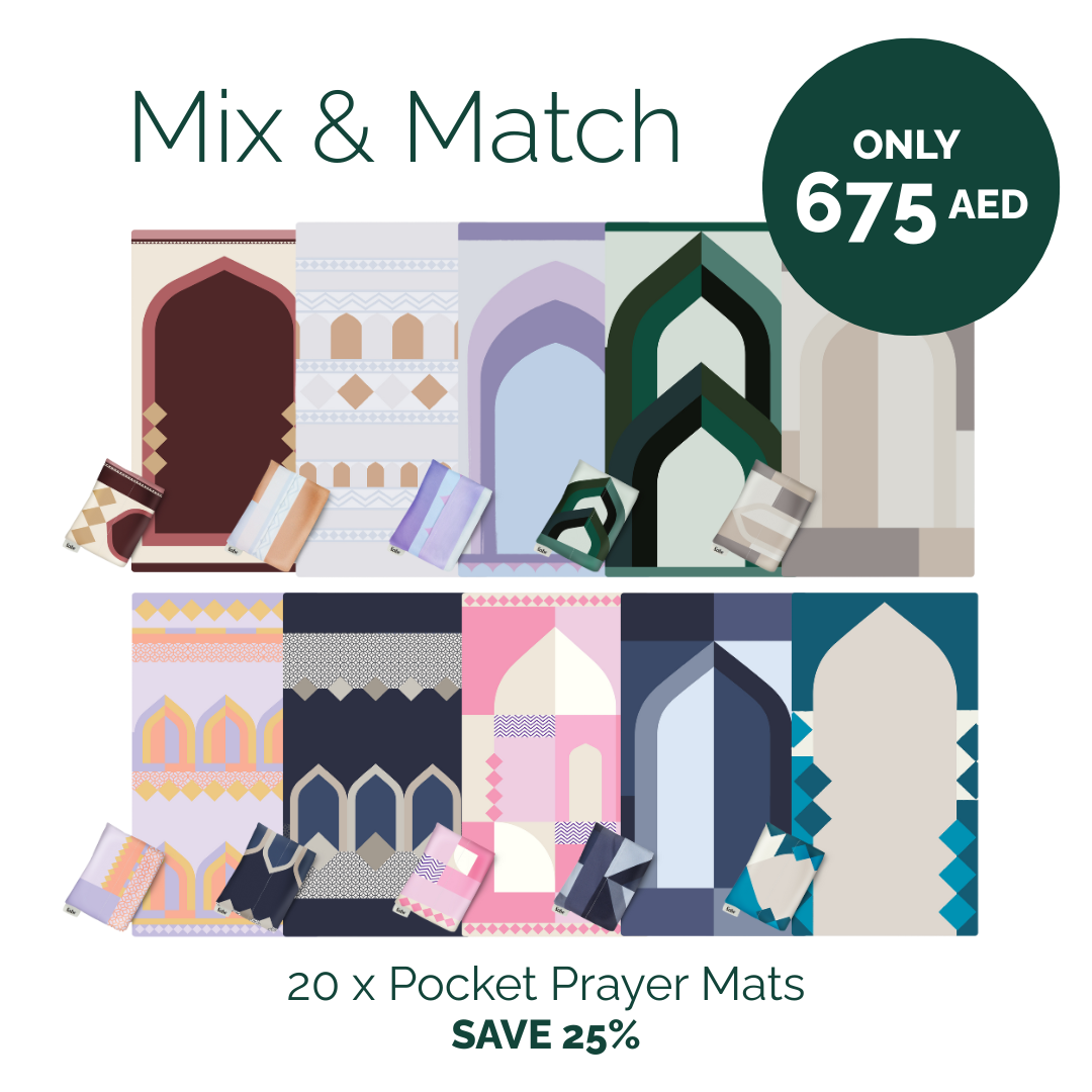 20 x Pocket Prayer Mats (Mix & Match) - Only 675AED