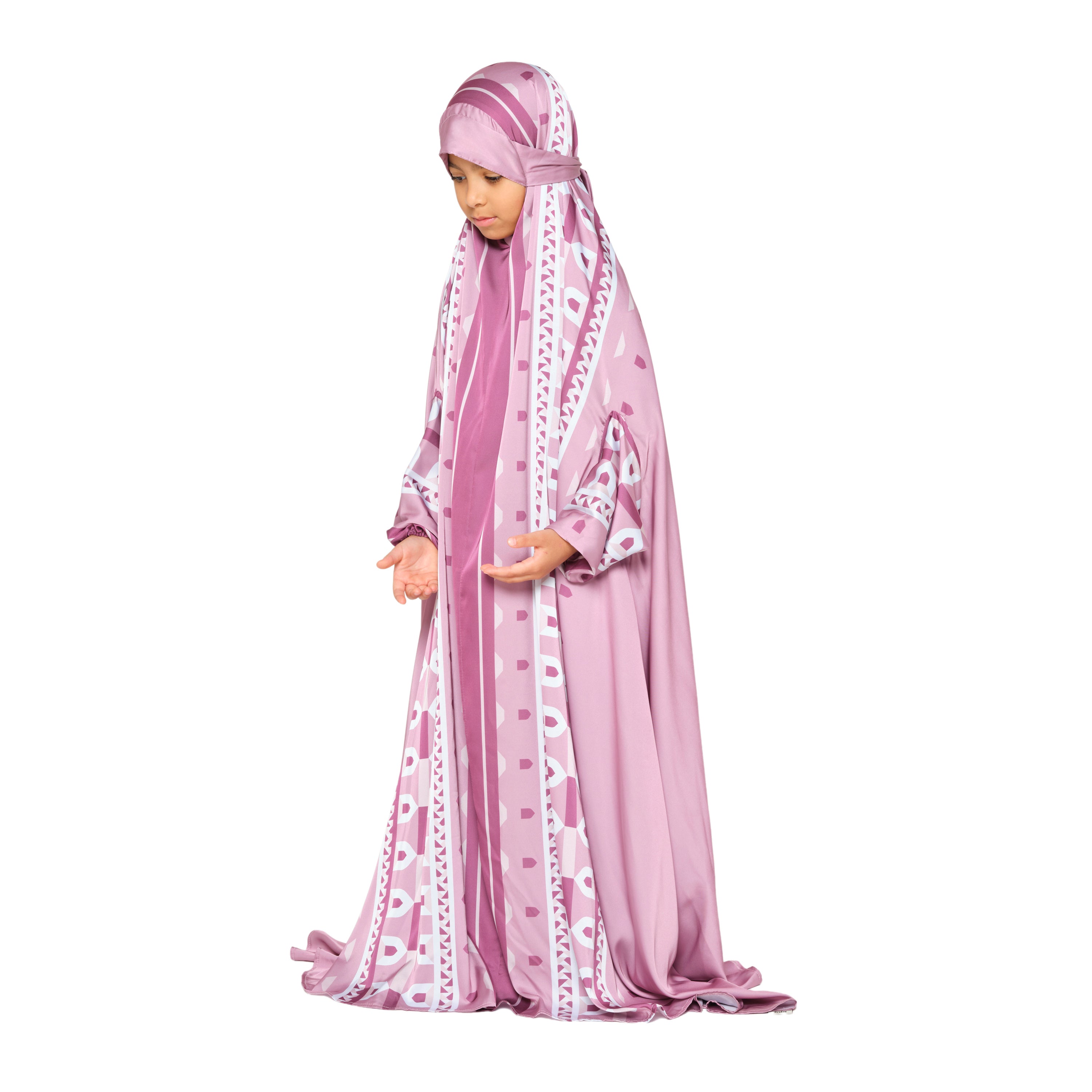 'Casablanca' Kids Prayer Dress With Pouch, Pink