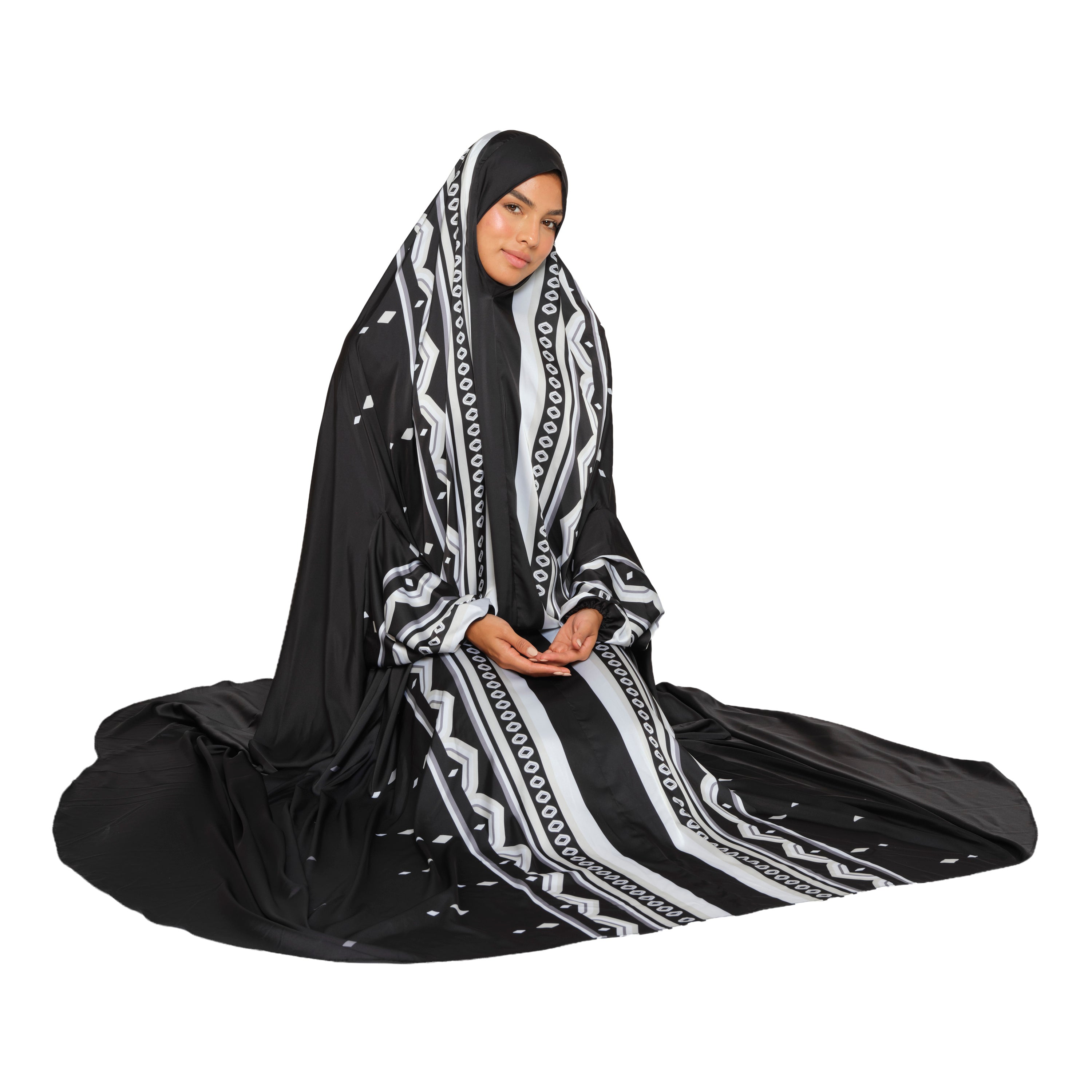 'Nizwa' Prayer Dress & Compact Prayer Mat Bundle