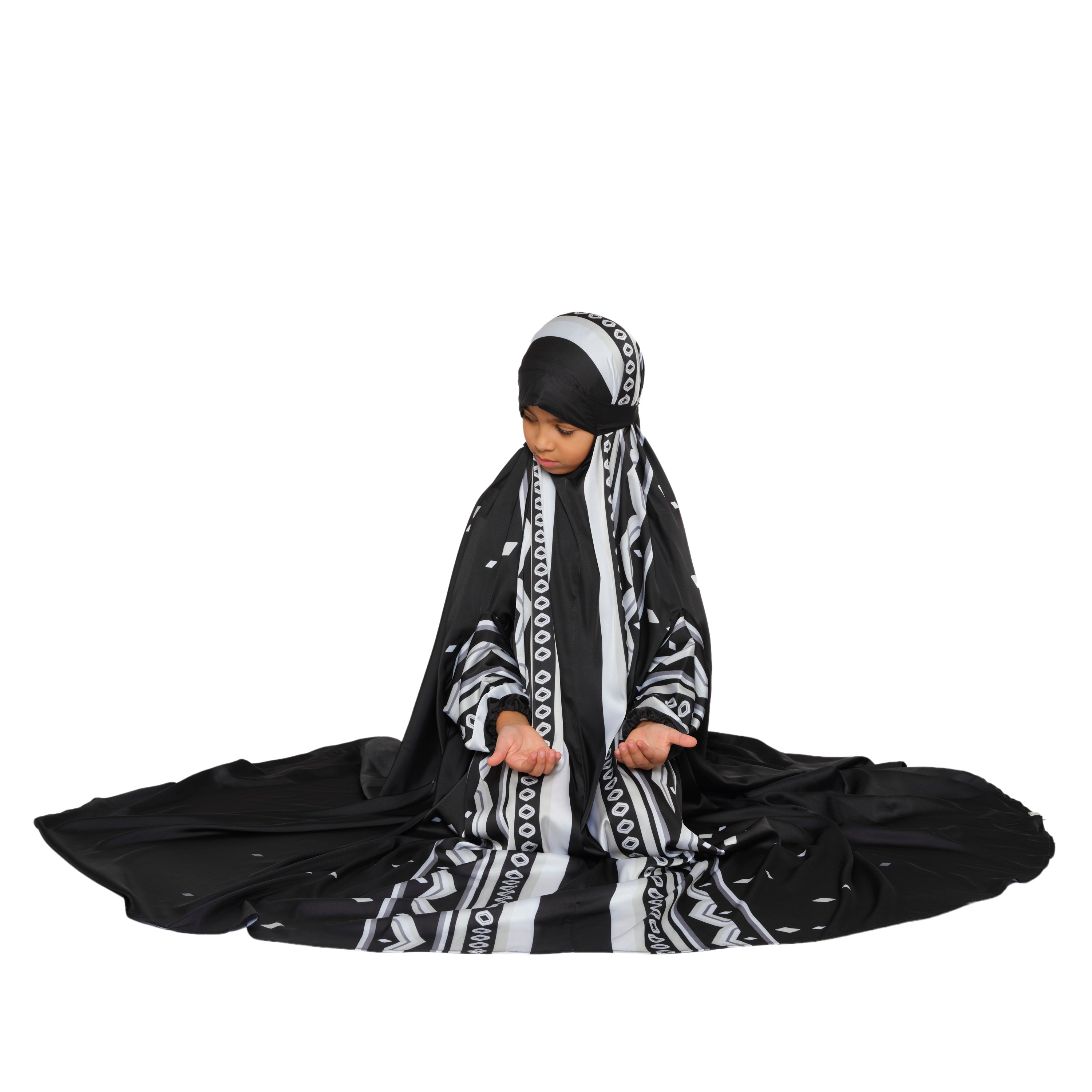 'Nizwa' Kids Prayer Dress & Compact Prayer Mat Bundle