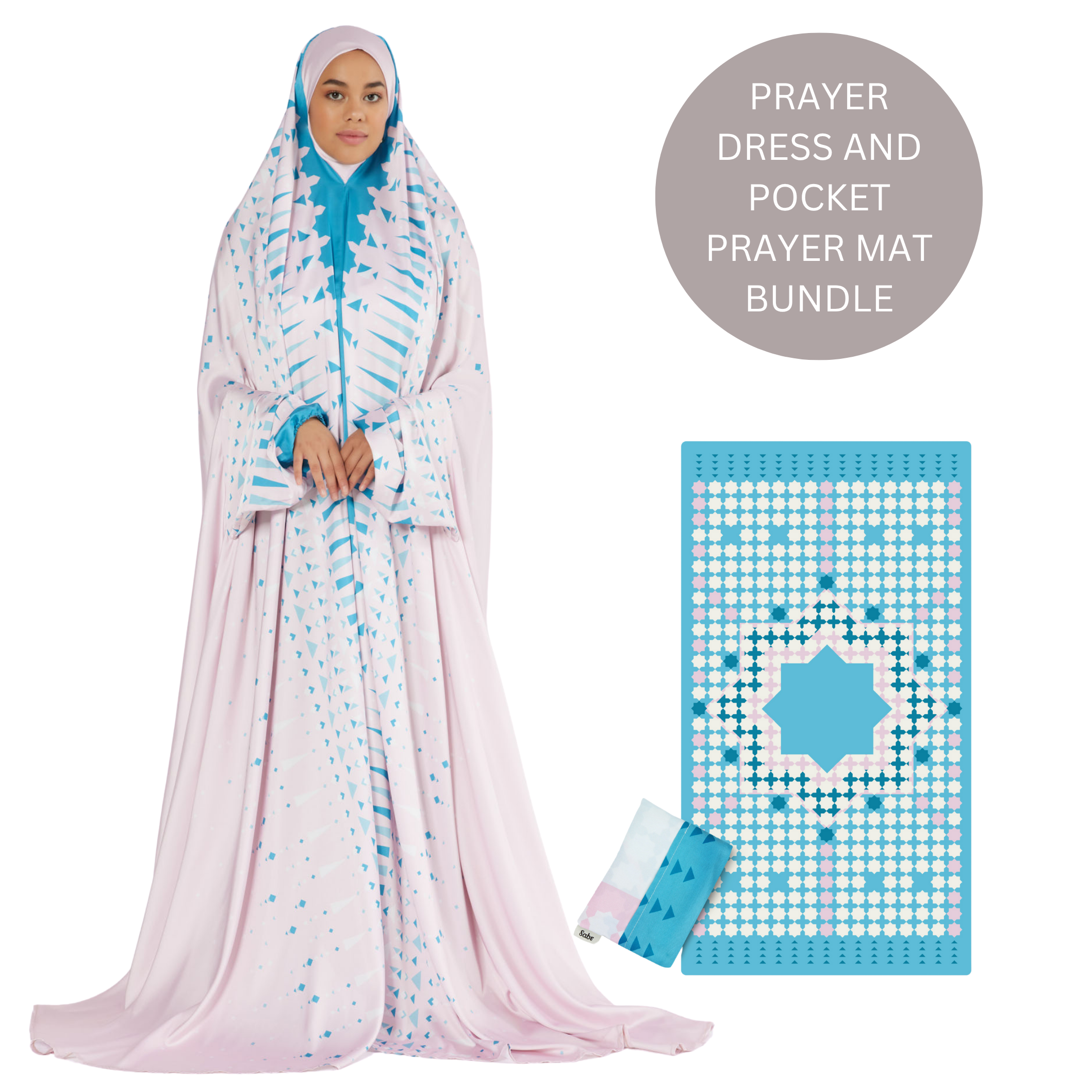 Marrakech' Prayer Dress & Pocket Prayer Mat Bundle