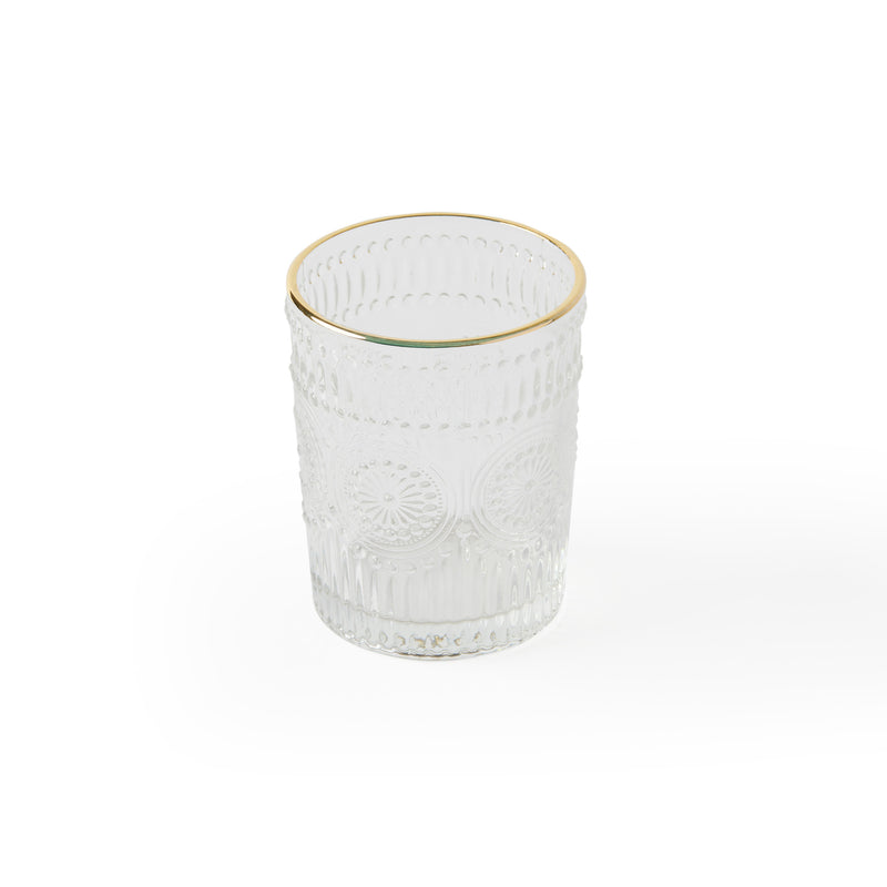 'Ray' Small Sunflower Gold-Rimmed Glasses [Set of 4]