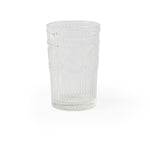 'Ray' Large Sunflower Ribbed Glasses [Set of 4]