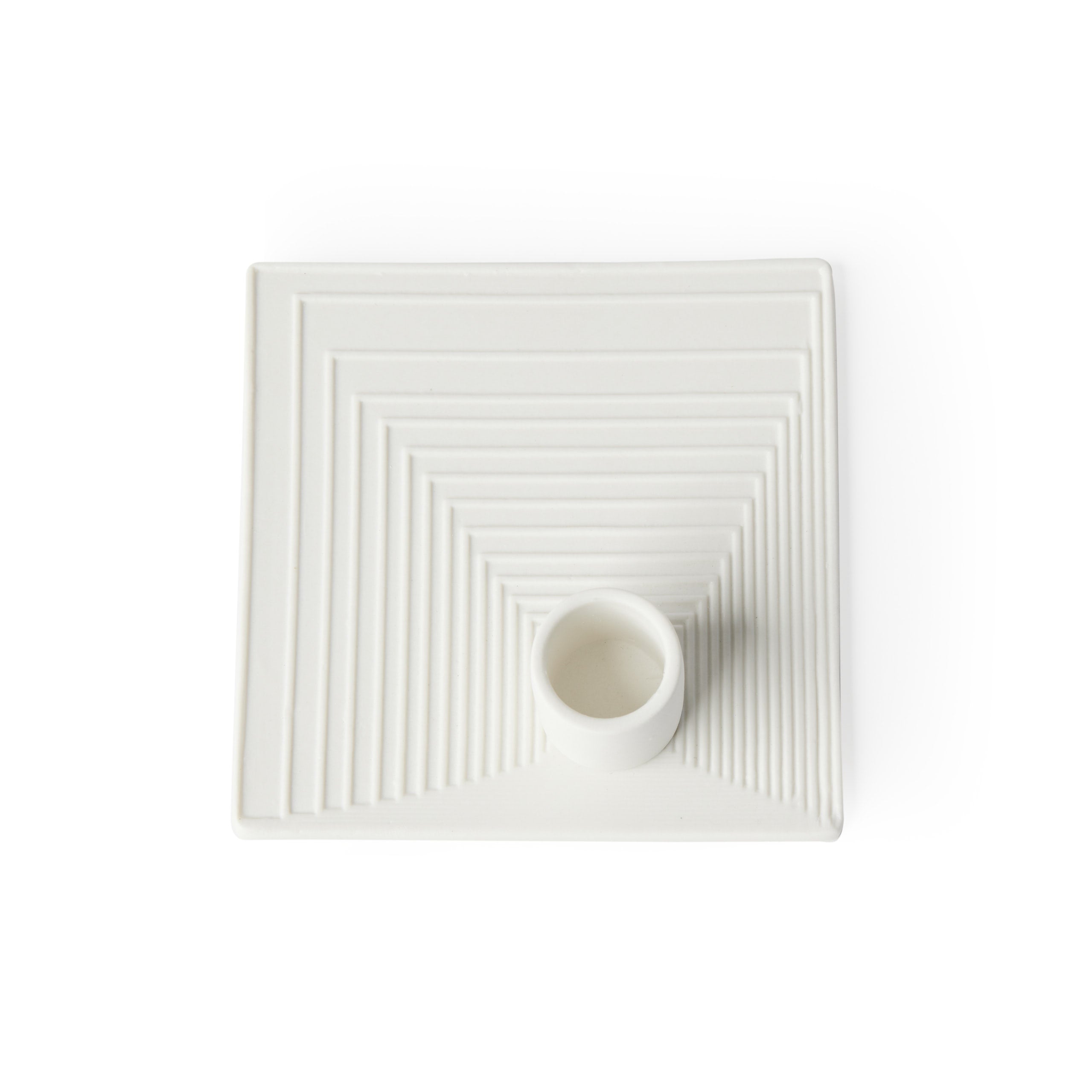 'Agatha' Candlestick Holder, White