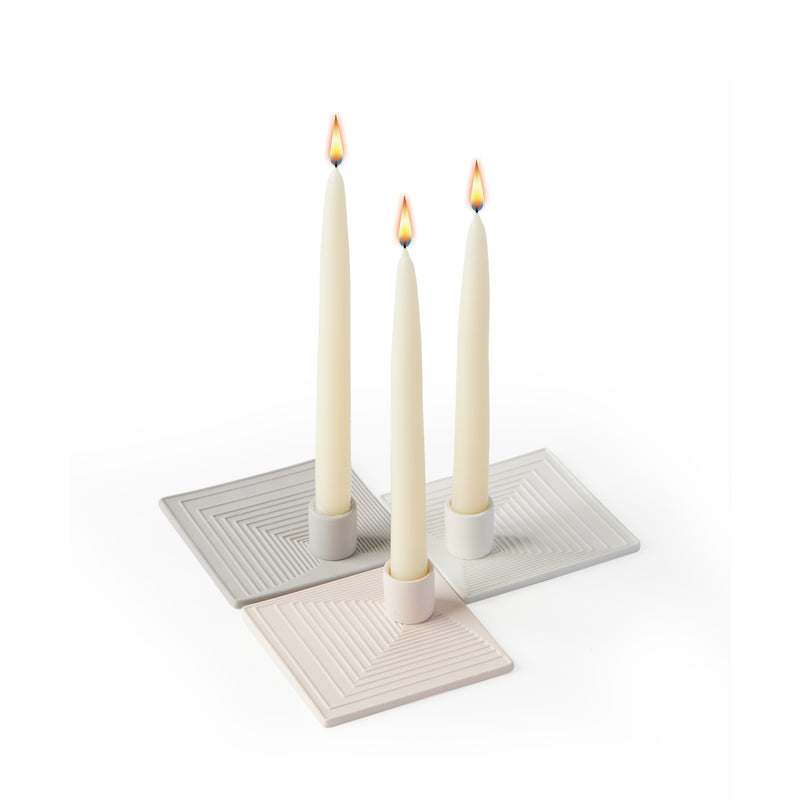 'Agatha' Candlestick Holder, White
