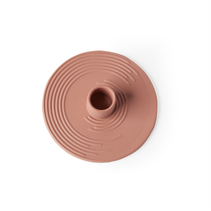 'Athena' Candlestick Holder, Terracotta