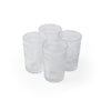 'Ray' Large Sunflower Ribbed Glasses [Set of 4]