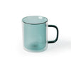 Moss Green 'Retro' Glass Mugs, Medium [Set of 4]