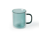 Moss Green 'Retro' Glass Mugs, Medium [Set of 4]