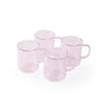 Rose 'Retro' Glass Mugs, Medium [Set of 4]