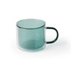 Moss Green 'Retro' Glass Mugs, Small [Set of 4]