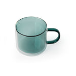 Moss Green 'Retro' Glass Mugs, Small [Set of 4]