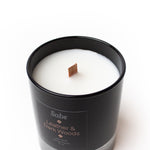 Leather & Dark Woods 10oz woodwick candle