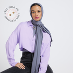 Organic Bamboo Jersey Hijab - Dark Grey