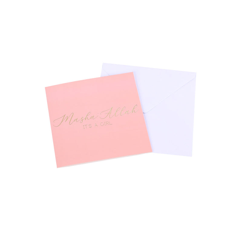 Luxury Foiled Greeting Card - Baby Girl