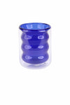 Jazz Insulated Glass Cup, Azure