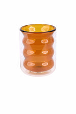 Jazz Insulated Glass Cup, Amber
