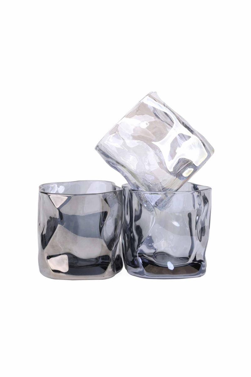 Rock Metalic Short Glass