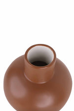 Short Duck Egg Vase in Tan