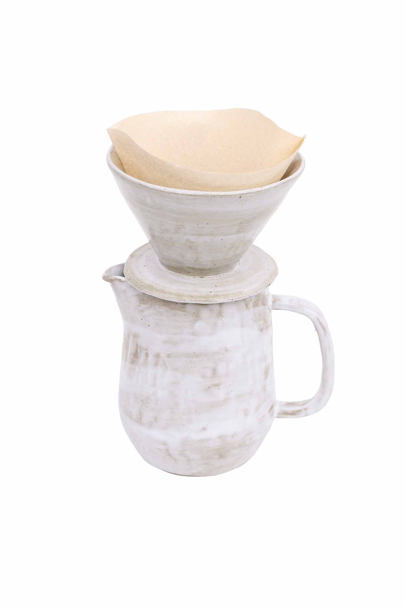 Drip Coffee Set, White Washed