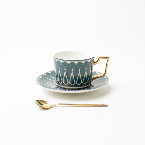 Zina Mug and Saucer with spoon