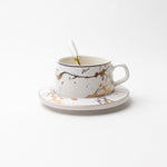 'Ivanna' teacup & saucer with spoon [Cream]