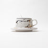 'Ivanna' teacup & saucer with spoon [Cream]